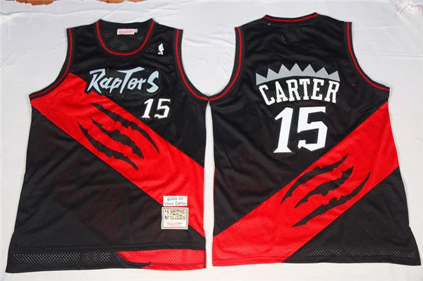 Replica Basketball Jersey-Raptors 15 Vince Carter Black 2000-01 Hardwood Classics Basketball Jersey