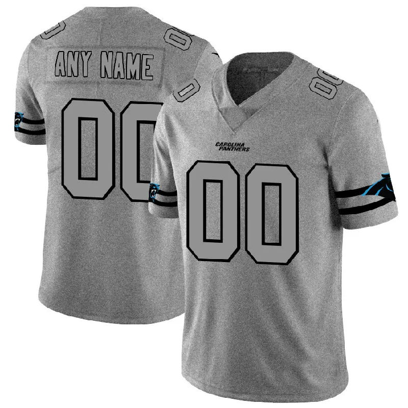 Football Jersey With Thumb Holes-Custom C.Panthers 2019 Gray Gridiron Gray Vapor Untouchable Limited Jersey American Jerseys Stitched Jersey Football Jerseys