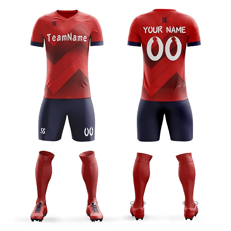 NFL Football Jersey-Custom Red Printing Outdoor Breathable Soccer Sets Jersey