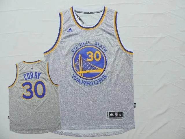 Basketball Jersey With Exclusive Prints-Warriors 30 Curry Grey 2014-15 New Revolution 30 Basketball Jersey