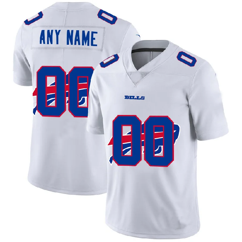 NCAA Football Jersey-Custom B.Bills White Team Big Logo Vapor Untouchable Limited Jersey Stitched Jersey Football Jerseys