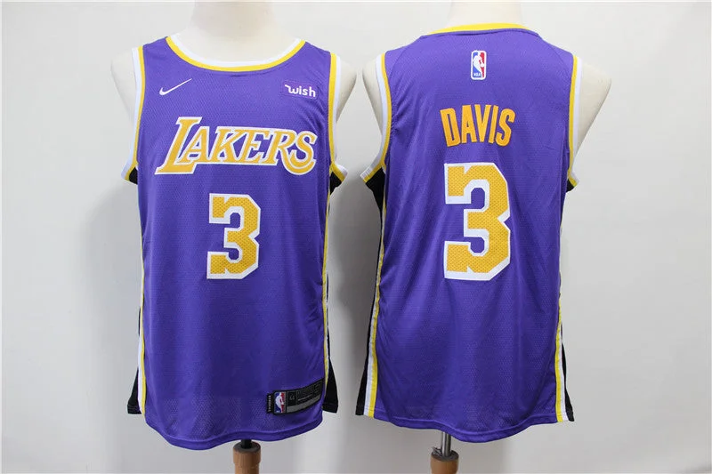 Special Edition Basketball Jersey-Lakers 3 Anthony Davis Purple Swingman Basketball Jersey