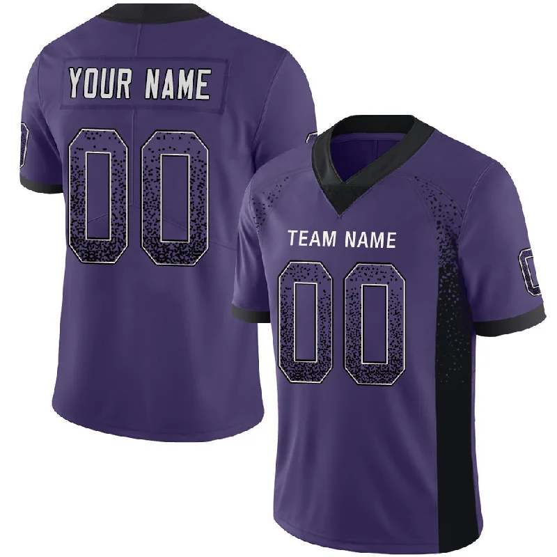 Custom Football Jersey-Custom B.Raven Men's American Purple Fashion Vapor Limited Stitched Football Jersey