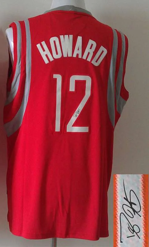 Basketball Jersey With Motivational Quotes-Rockets 12 Howard Red Signature Edition Basketball Jerseys