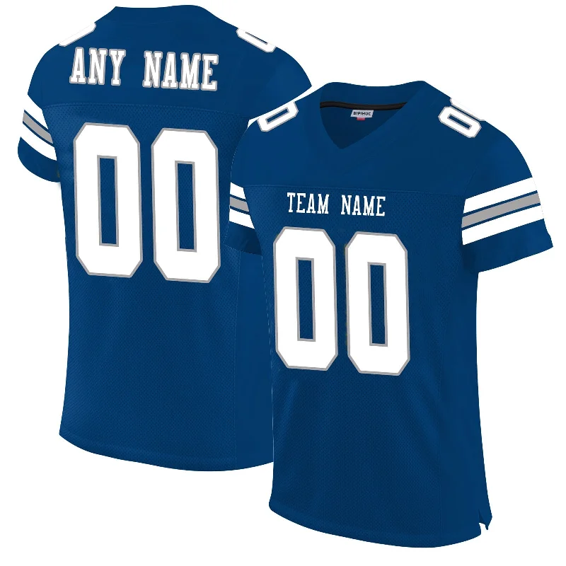 Football Jersey With Superhero Theme-Custom IN.Colts Football Jerseys for Men Women Youth Personalize Design Blue Stitched Name And Number Christmas Birthday Gift