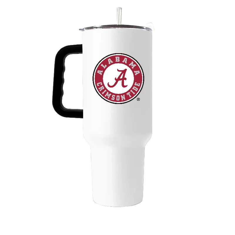 Office Gift Team Mug-Alabama White 40oz Flipside Powder Coat Tumbler