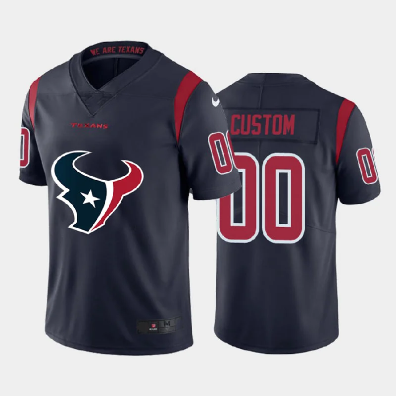 Football Jersey With Quick-Dry Material-Custom H.Texans Navy Team Big Logo Color Rush Limited American Jerseys Stitched Football Jerseys