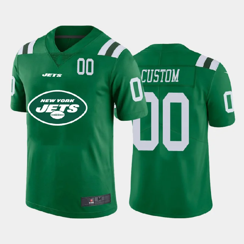 Football Jersey For Indoor Games-Custom NY.Jets Green Team Big Logo Number Vapor Untouchable Limited Jersey American Stitched Jersey Football Jerseys