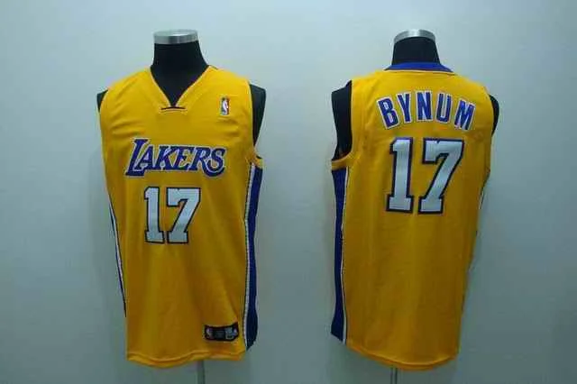 Basketball Jersey With Camo Print-Lakers 17 Andrew Bynum Yellow Basketball Jerseys