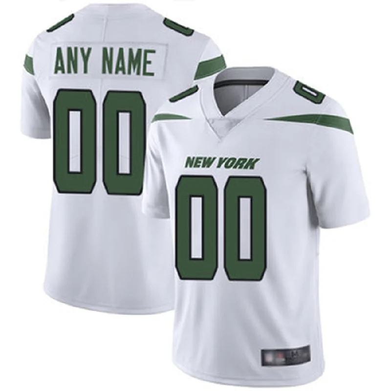 Football Jersey With Thumb Holes-Custom NY.Jets Road White Vapor Untouchable Football Limited Jersey American Stitched Jersey Football Jerseys