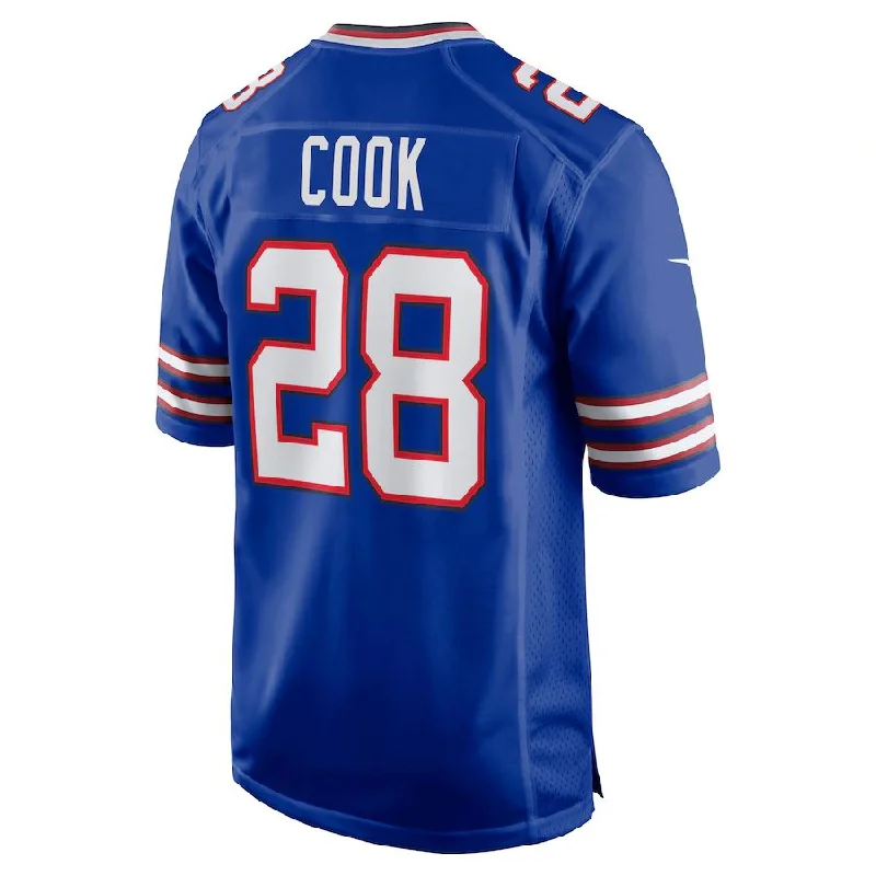 Short Sleeve Football Jersey-B.Bills #28 James Cook Royal Game Player Jersey American Stitched Football Jerseys