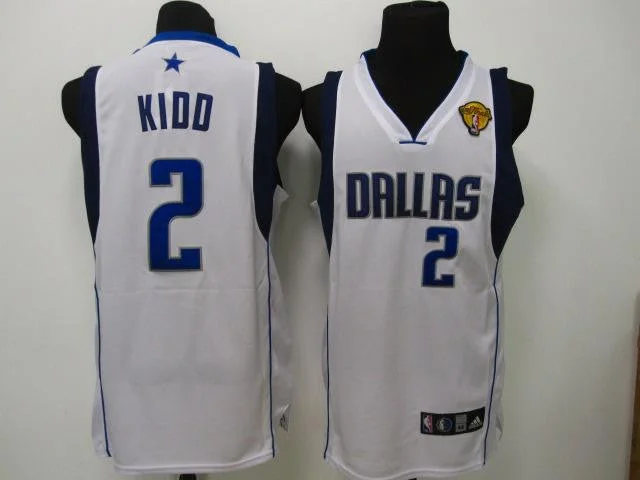 Basketball Jersey For Valentine's Day-Mavericks 2 Kidd White 2011 Finals Basketball Jerseys