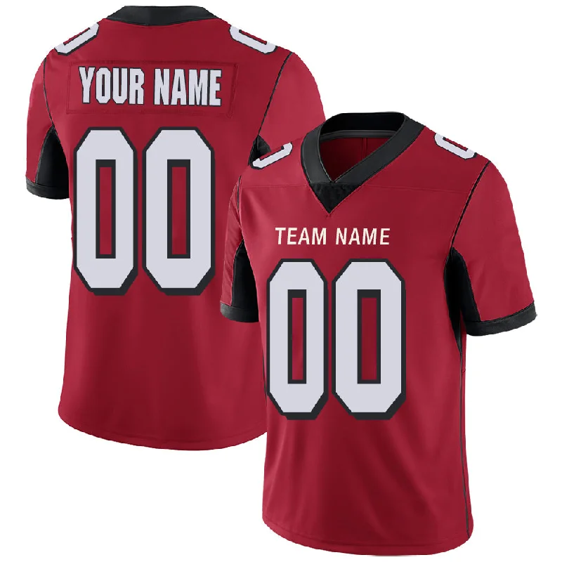 Football Jersey With Signature Look-Custom A.Falcon Men's American Red Vapor Limited Stitched Football Jersey