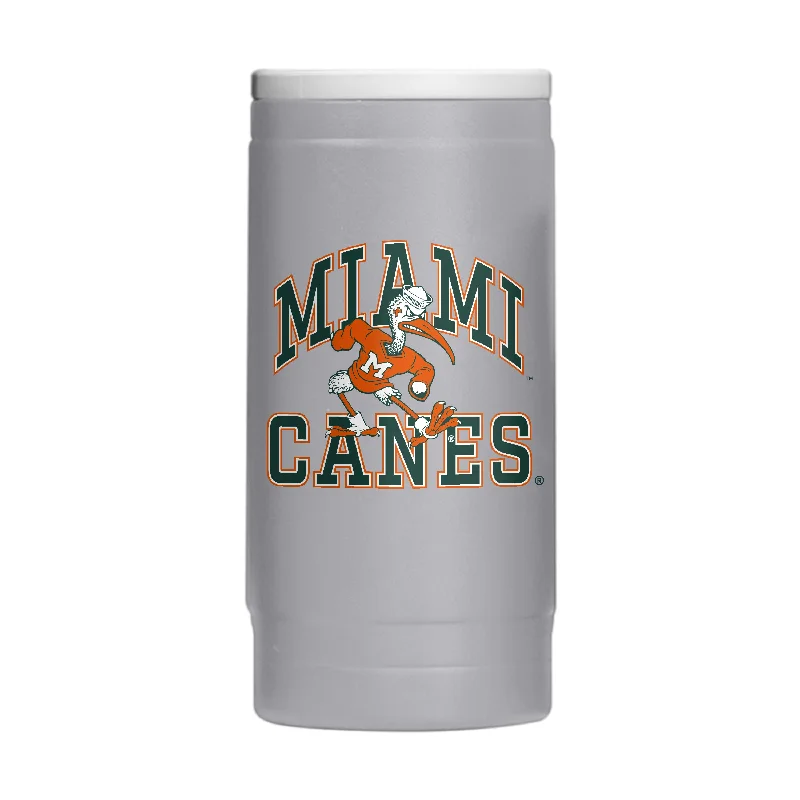 Logo Team Mug-Miami 12oz Athletic Powder Coat Slim Can Coolie