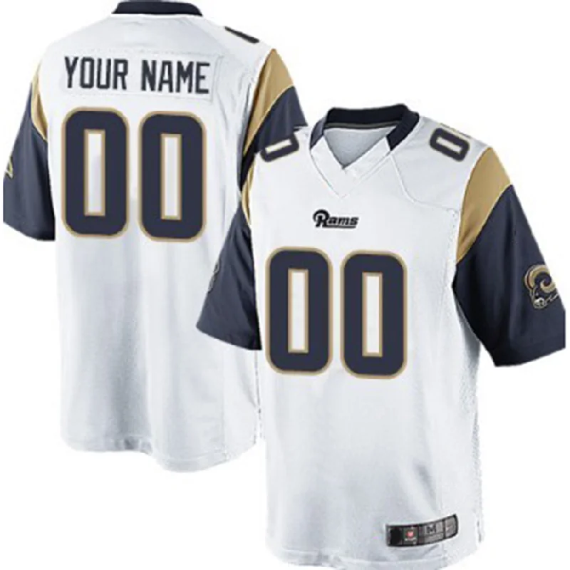 Football Jersey With Patches-Custom LA.Rams White Limited Jersey American Stitched Jersey Football Jerseys