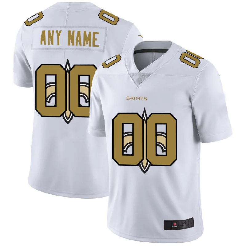 Football Jersey With Crop Top Style-Custom NO.Saints  White Team Big Logo Vapor Untouchable Limited Jersey American Stitched Jersey Football Jerseys