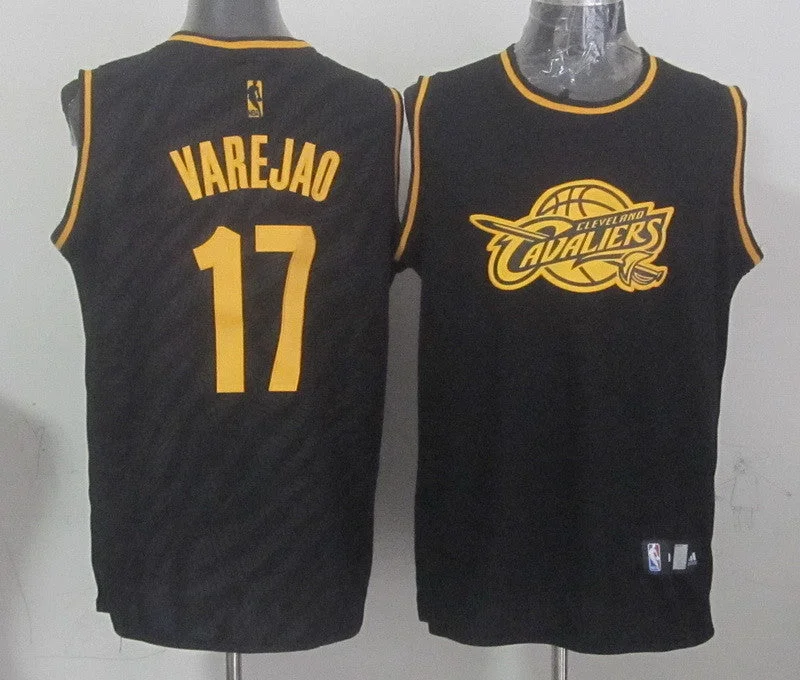 Slim Fit Basketball Jersey-Cavaliers 17 Varejao Black Precious Metals Fashion Basketball Jerseys