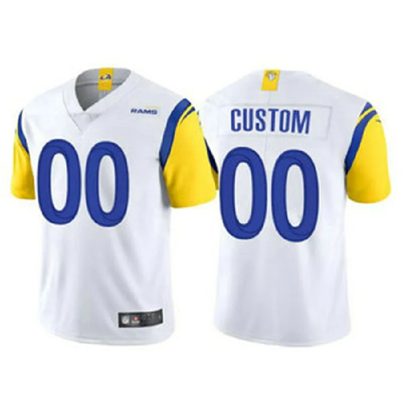 Moisture-Wicking Football Jersey-Custom LA.Rams Active Player Custom 2021 White Vapor Untouchable Limited Alternate American Stitched Jersey Football Jerseys