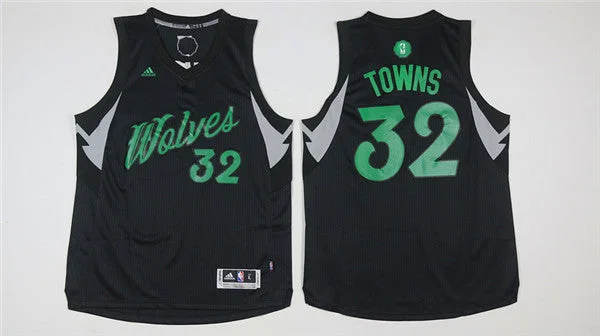 Basketball Jersey With Camo Print-Timberwolves 32 Karl Anthony Towns Black 2016 Christmas Day Swingman Basketball Jersey