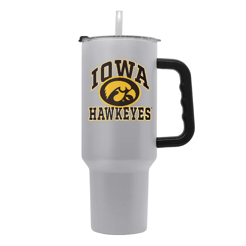 Company Logo Team Mug-Iowa 40oz Athletic Powder Coat Tumbler