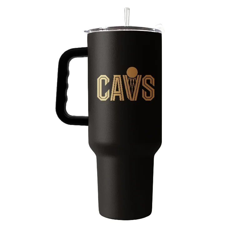 Comic Book Team Mug-Cleveland Cavaliers Black 40oz Flipside Powder Coat Tumbler