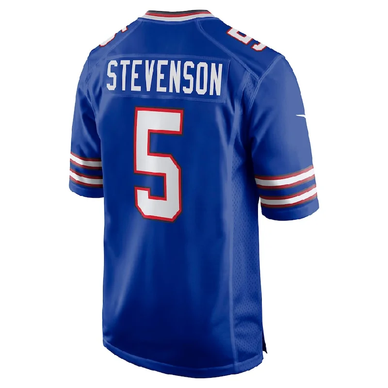 Limited Edition Football Jersey-B.Bills #5 Marquez Stevenson Royal Game Player Jersey American Stitched Football Jerseys