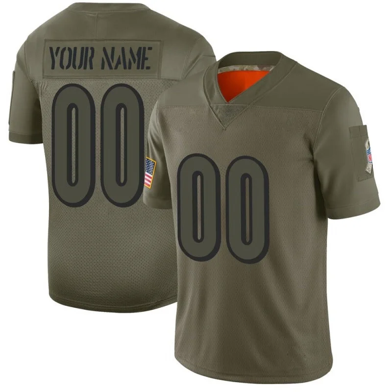 Football Jersey With Custom Patches-Custom C.Bengal Football Camo Limited Salute To Service Jersey 2022 Football Jerseys