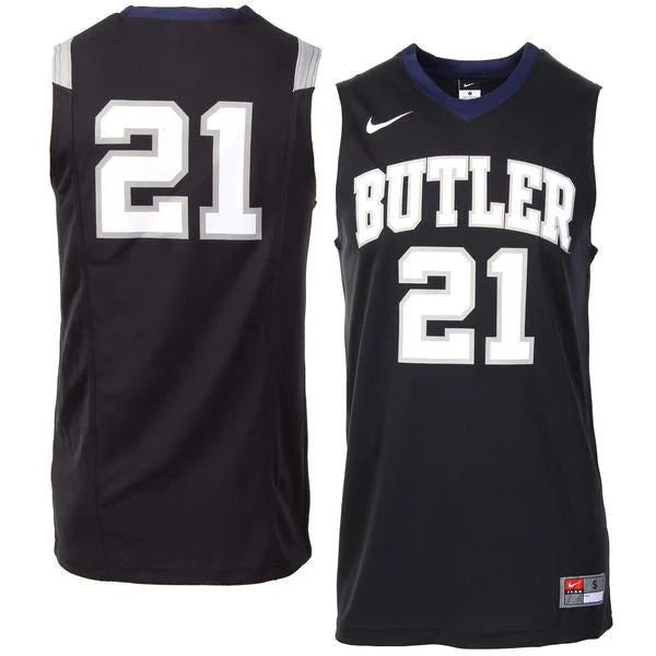 Basketball Jersey With Tapered Fit-Butler Bulldogs #21 Black Basketball College Basketball Jersey