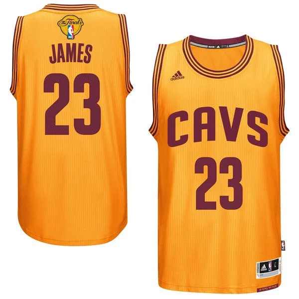 Basketball Jersey With Logo-Cavaliers 23 Lebron James Gold 2017 Finals Swingman Basketball Jersey