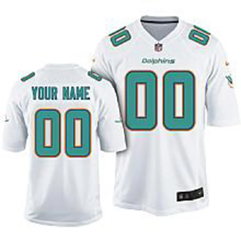 Football Jersey With Tie-Dye-Custom M.Dolphins 2013 White Game Jersey American Stitched Football Jerseys