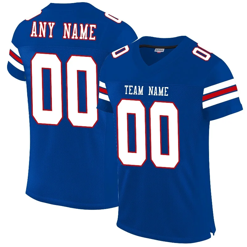 Football Jersey With Loose Fit-Custom B.Bills Football Jerseys Personalize Sports Shirt Design Royal Stitched Name And Number Christmas Birthday Gift