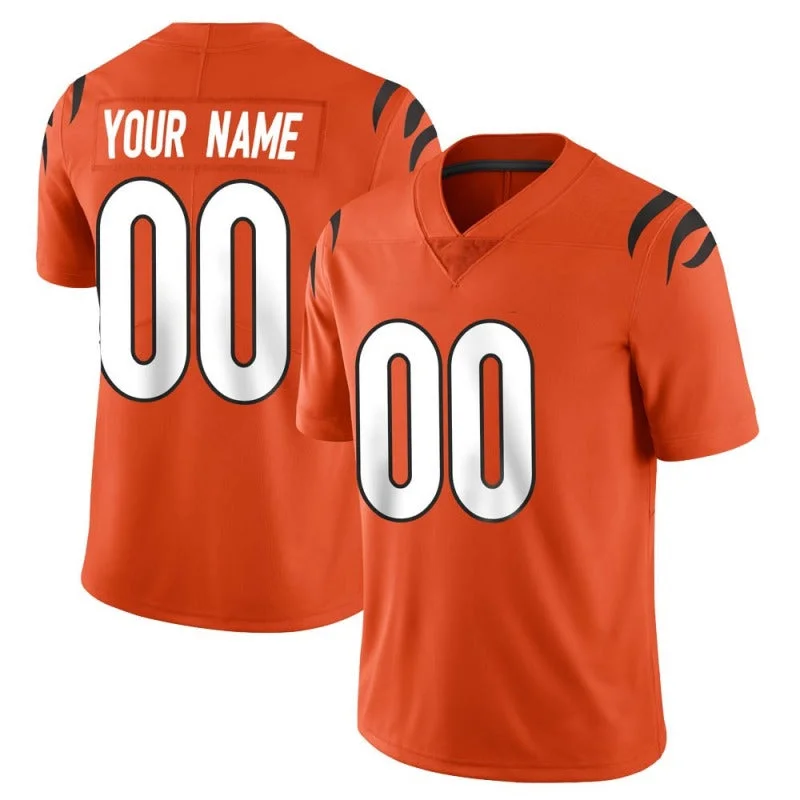 Youth Football Jersey-Custom C.Bengals Orange Limited Stitched Football Jerseys 2022 Super Bowl LVI