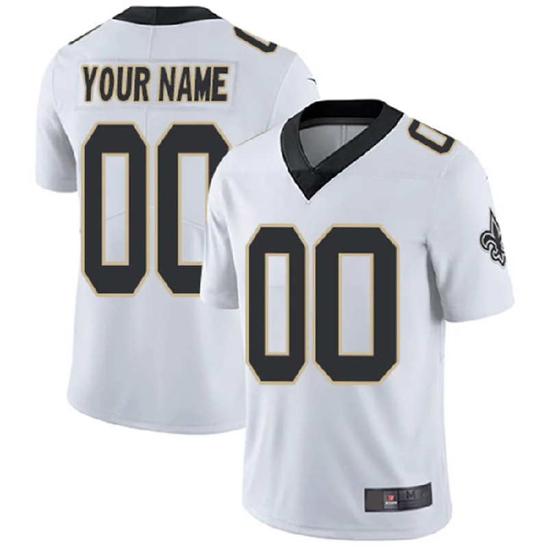 Football Jersey With Relaxed Fit-Custom NO.Saints White Vapor Untouchable Player Limited Jersey American Stitched Jersey Football Jerseys