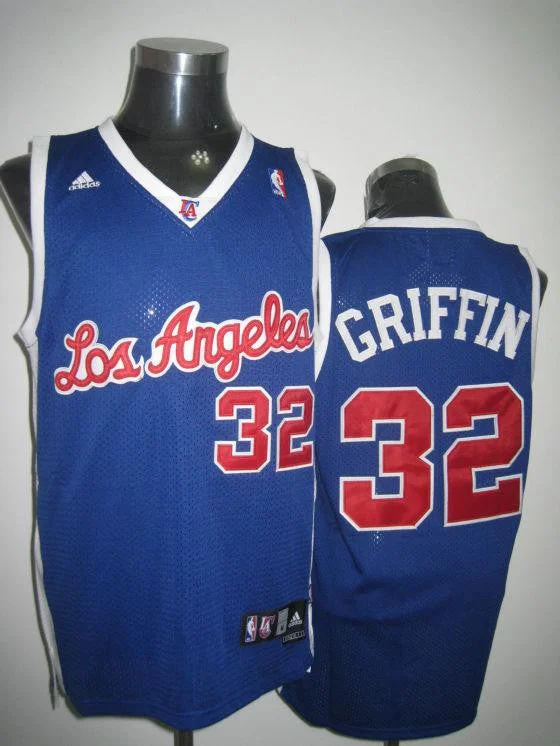 Basketball Jersey For Christmas-Clippers 32 Blake Griffin Blue Basketball Jerseys