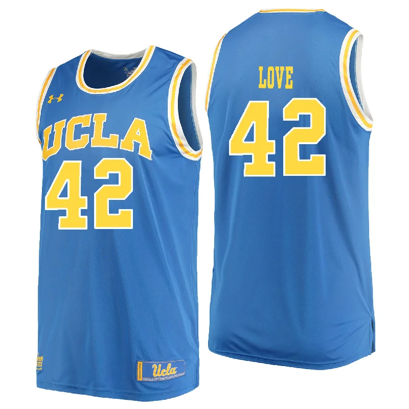 Performance Basketball Jersey-UCLA Bruins 42 Kevin Love Blue College Basketball Basketball Jersey