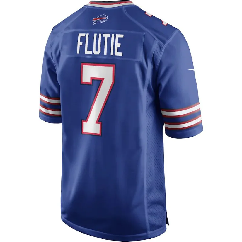 Training Football Jersey-B.Bills #7 Doug Flutie Royal Game Retired Player Jersey American Stitched Football Jerseys