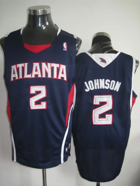 Practice Basketball Jersey-Hawks 2 Johnson Dark Blue Basketball Jerseys