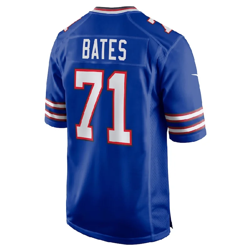 Football Jersey With Matching Shorts-B.Bills #71 Ryan Bates Royal Game Player Jersey American Stitched Football Jerseys