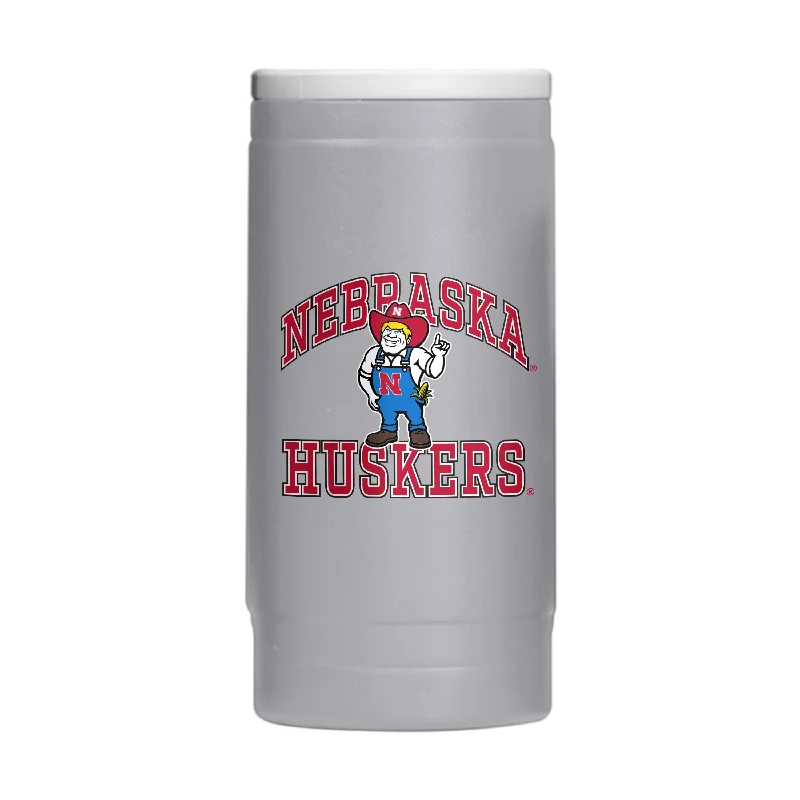 Sports Memorabilia Team Mug-Nebraska 12oz Athletic Powder Coat Slim Can Coolie