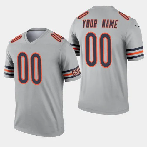 Football Jersey For Winter-Custom C.Bears Inverted Legend Silver Jersey Stitched Jersey Football Jerseys