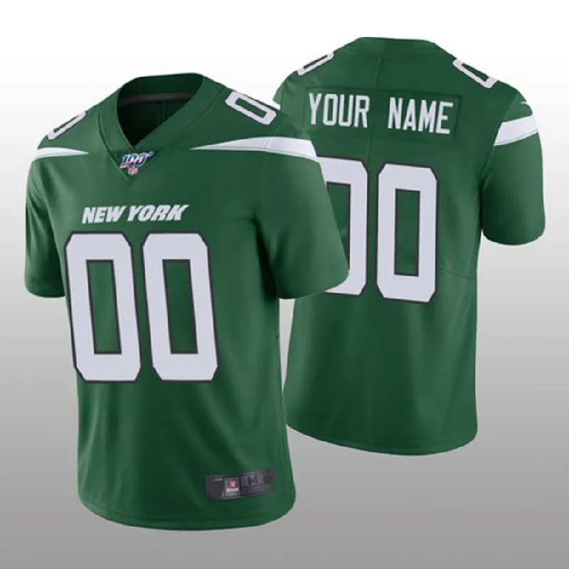 Football Jersey For Practice-Custom NY.Jets Green Vapor Limited 100th Season Jersey American Stitched Jersey Football Jerseys