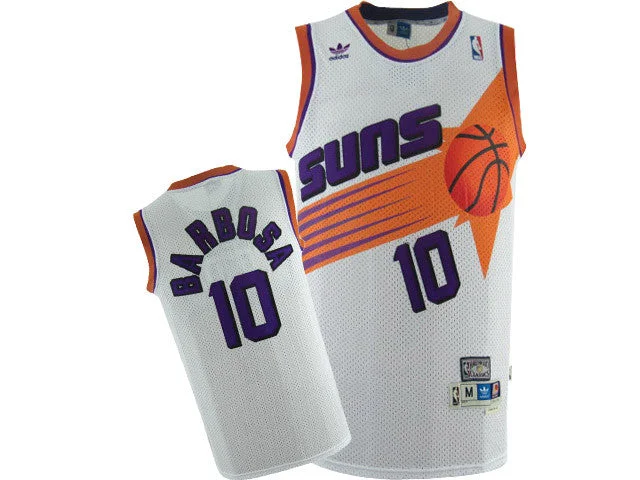 Basketball Jersey With City Name-Suns 10 Leandro Barbosa White Hardwood Classics Basketball Jersey