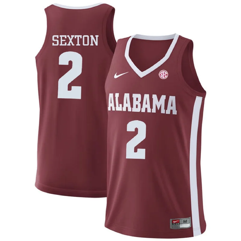 Team Basketball Jersey-Alabama Crimson Tide 2 Collin Sexton Red College Basketball Basketball Jersey