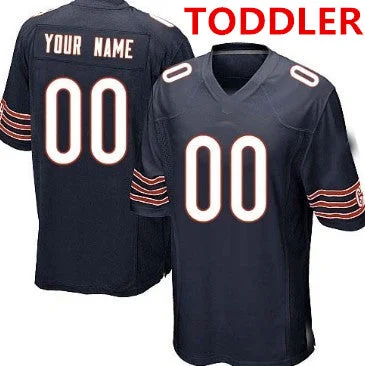 Football Jersey For Christmas-Toddler Custom C.Bears blue game jersey Stitched Jersey Football Jerseys