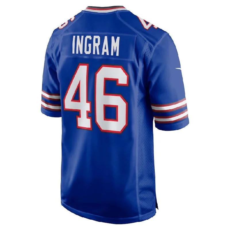 Slim Fit Football Jersey-B.Bills #46 Ja'Marcus Ingram Royal Player Game Jersey American Stitched Football Jerseys