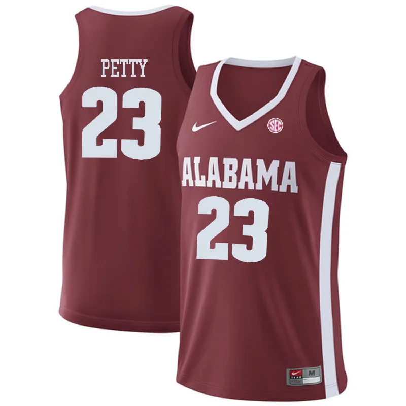 Basketball Jersey For Indoor Games-Alabama Crimson Tide 23 John Petty Red College Basketball Basketball Jersey