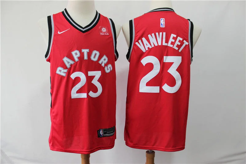 Basketball Jersey With Animal Print-Raptors 23 Fred Vanvleet Red Swingman Basketball Jersey