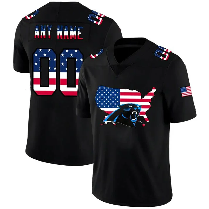 Football Jersey For Fans-Custom C.Panthers Football Black Limited Fashion Flag American Stitched Jersey Football Jerseys