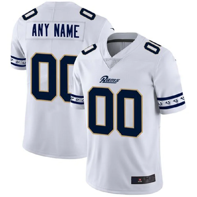 Practice Football Jersey-Custom LA.Rams White Team Logo Vapor Limited Jersey American Stitched Jersey Football Jerseys