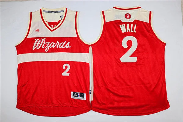 Basketball Jersey With Gradient Effect-Wizards 2 John Wall Red 2015-16 Christmas Day Swingman Basketball Jersey